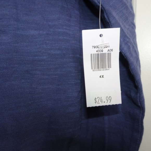 Brand New Old Navy Plus Size Button Down Short Sleeve V-Neck Jersey Tee - Picture 4 of 4